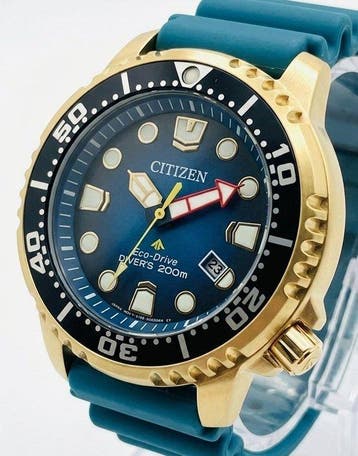 Citizen - Eco-Drive Divers 200m - Gold Tone Case - Zonder, Nieuw