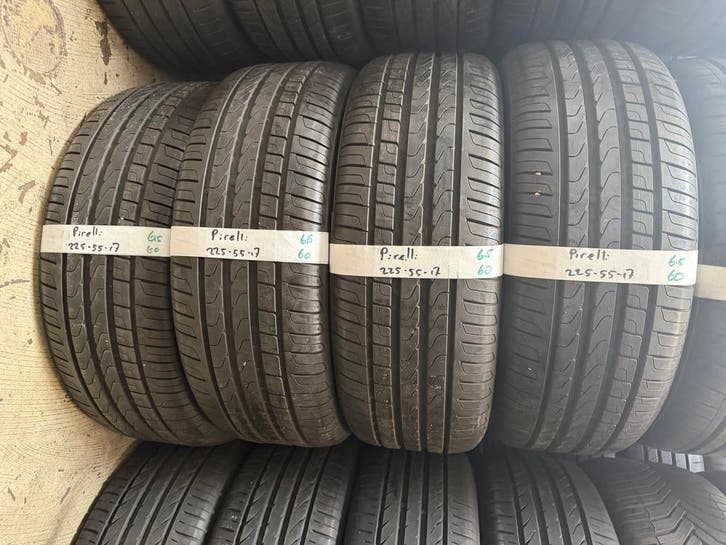 225-55-17 Pirelli Zomerbanden 6.5mm Incl Montage 225 55 17, Auto-onderdelen, Banden en Velgen, 17 inch, Zomerbanden, 225 mm, Personenwagen