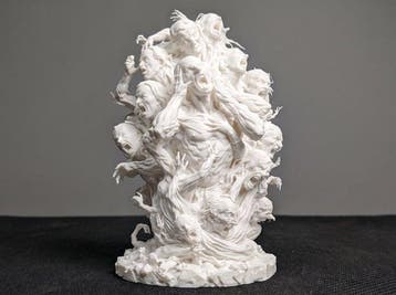 sculptuur, Torre dell agonia - 25 cm - Hars, Plastic