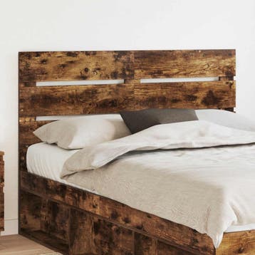 vidaXL Hoofdbord Gerookt eiken Bewerkt hout, Verzenden, Nieuw, Bruin, Hout