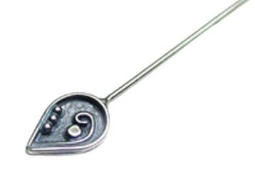 Echt zilveren (Sterling 925) Balinese nietstift met bewer..., Ophalen of Verzenden, Nieuw, Overige typen