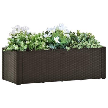 vidaXL Plantenbak hoog met zelfbewateringssysteem 100x43x33, Tuin en Terras, Kunststof, 100 cm of meer, Verzenden, Nieuw