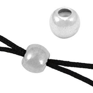2 x DQ kraal macramé slot 6mm Antiek zilver (nikkelvrij)..., Ophalen of Verzenden, Nieuw, Kraal