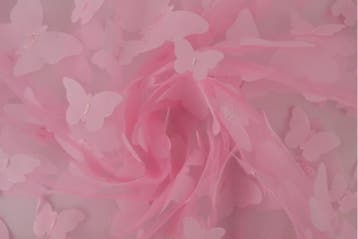 Mesh butterfly Roze - rol 50 meter, Verzenden, Nieuw, Roze
