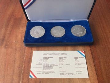Nederland. 3 vorstinnen in zilver (Zonder minimumprijs)