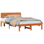 vidaXL Bedframe Wasbruin 120 x 200 cm Massief grenenhout, Huis en Inrichting, Slaapkamer | Bedden, Verzenden, Nieuw, Bruin, Hout