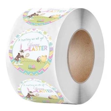 Sluitstickers paashaas a hunting happy easter pasen voorjaar, Ophalen of Verzenden, Nieuw