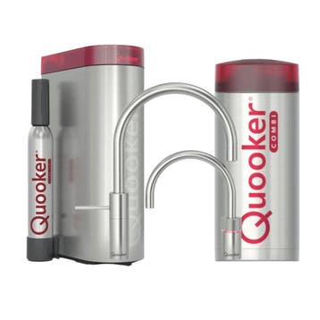 €2395 QUOOKER COMBI+ NORDIC ROUND TWINTAPS RVS + CUBE - 2, Ophalen of Verzenden, Nieuw