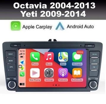 Skoda Octavia Yeti android 14 navigatie apple carplay dab+, Ophalen of Verzenden, Nieuw