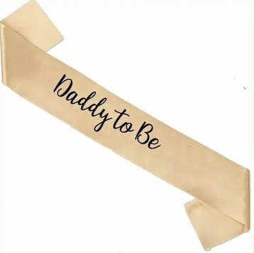 Sjerp Mommy of Daddy to Be champagnekleurig met zwarte tekst, Verzenden, Nieuw, Versiering, Geboorte of Huwelijk