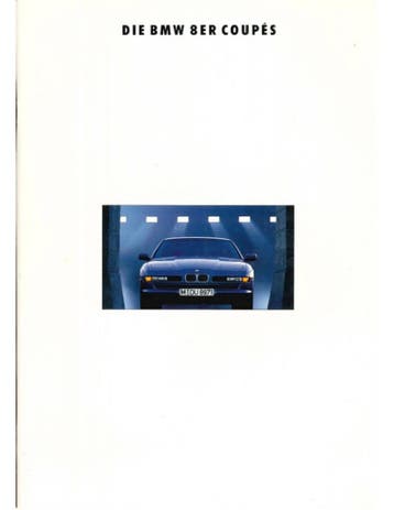 1993 BMW 8 SERIE BROCHURE DUITS, Nieuw, BMW, Author