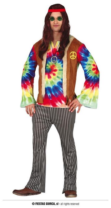 Hippie Outfit Tie Dye Heren, Ophalen of Verzenden, Nieuw
