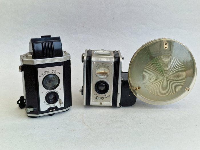 Kodak Brownie reflex & bonus Kodak Duaflex TLR cameras Twin, Audio, Tv en Foto, Fotocamera's Analoog