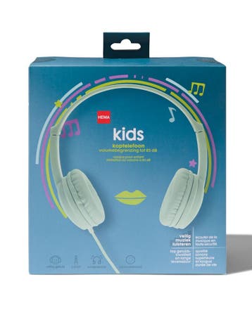 HEMA Kinder koptelefoon met volumebegrenzing mint, Verzenden, Nieuw