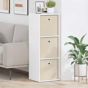 vidaXL Dressoir met lade Wit 35 x 32 x 99,5 cm, Minder dan 50 cm, Verzenden, Nieuw, 25 tot 50 cm