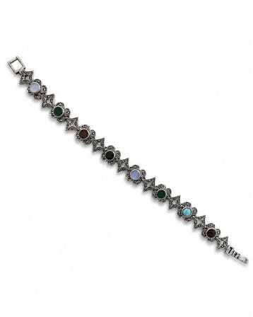 Zonder minimumprijs - Armband Zilver Gemengde edelstenen -, Nieuw