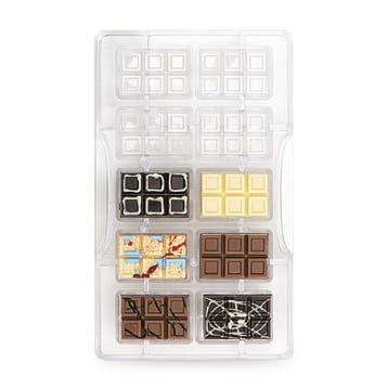 Chocolademal Kleine Tablet (10x) 42x28x9(h)mm, Verzenden, Nieuw