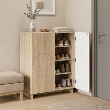 vidaXL Schoenenkast 73 x 38 x 87,5 cm Bewerkt hout Sonoma, Verzenden, Nieuw