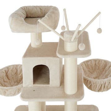 Krabpaal Gismo 195cm - beige / wit, Verzenden, Nieuw