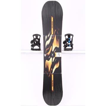 155 snowboard SALOMON WILD CARD, Black/orange, FLAT/rocker, Sport en Fitness, Verzenden, Gebruikt