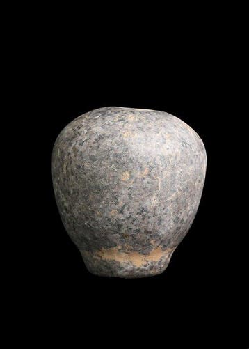 West-Aziatisch Black Hardstone ceremoniële knuppelkop