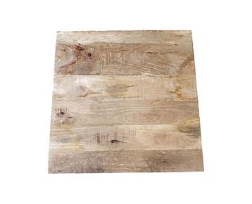 Tafelblad horeca mangohout 60x60 - Naturel, Ophalen of Verzenden, Nieuw