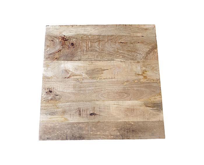Tafelblad horeca mangohout 60x60 - Naturel, Huis en Inrichting, Tafelonderdelen, Nieuw, Ophalen of Verzenden