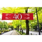 Spandoek 40 Jaar Jubileum Robijn Rood, Ophalen of Verzenden, Nieuw