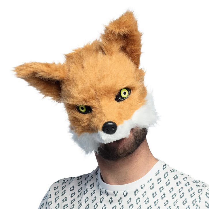 Pluche masker Vos, Hobby en Vrije tijd, Feestartikelen, Nieuw, Verzenden