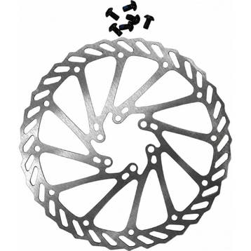 Falkx Remschijf - 180 mm - 6-bout montage - Staal - Zwart, Fietsen en Brommers, Fietsonderdelen, Ophalen of Verzenden, Nieuw, Overige typen