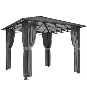 Tuinpaviljoen Ca. 3 X 3 M Metalen Paviljoen Met 6 Mm Polycar, Tuin en Terras, Verzenden