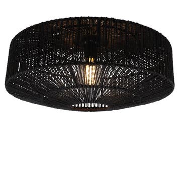 Landelijke plafondlamp zwart, Pippa, Ophalen of Verzenden, Nieuw, Metaal
