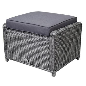 Ibiza XL voetenbank 63x55xH43 cm antraciet, Ophalen of Verzenden, Nieuw