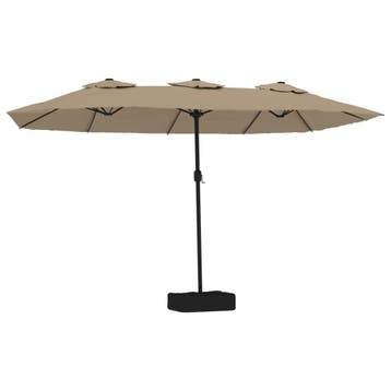Parasol Dubbel | Tweedekansje | OP=OP, Ophalen of Verzenden, Zo goed als nieuw, Meer dan 4 meter, Stokparasol