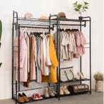 Zwaar Metalen Kledingrek met Planken – Sterk en Ruimtebespar, Verzenden, Nieuw