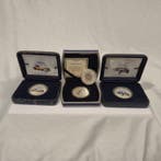 Polen, Nieuw-Zeeland, Australië. 1, 2 Dollars Lot of 4