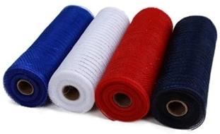 Decomesh metallic set rood wit blauw donkerblauw 26 cm rol 9, Ophalen of Verzenden, Nieuw
