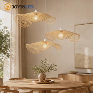 Handgemaakte Bamboe Plafondlamp - Natuurlijk Rotan Hanglamp, Verzenden, Nieuw