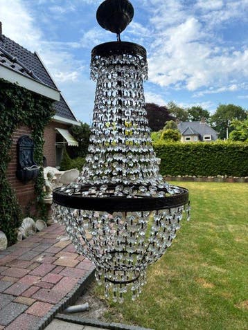 Kroonluchter - Brons, Glas