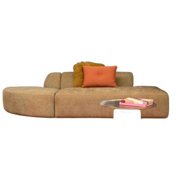 4x6 sofa X6 – Modulaire Design Bank Warm Bronze - Modulaire, 250 tot 300 cm, 100 tot 125 cm, Ophalen of Verzenden, Zo goed als nieuw