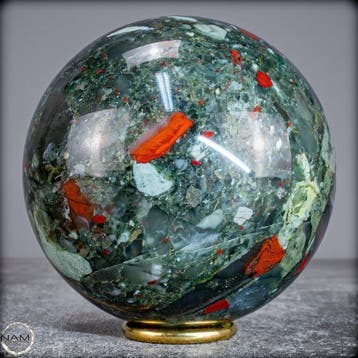 Zeer zeldzame eerste kwaliteit drakenbloedjasper Sphere uit