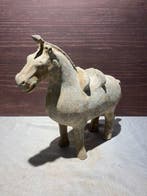 Westelijke Jin-dynastie Keramiek paardenfiguur - 29 cm
