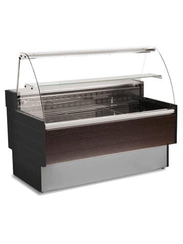 Koeltoonbank Cube - Gebogen Ruit - Zwart - 230V - B 150 CM -, Verzenden, Nieuw in verpakking