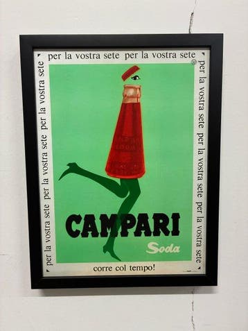 Campari soda gaat met de tijd mee. - Reclamebord - 3 mm