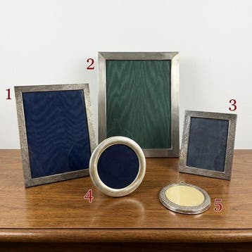 Lijst (5) - .800 zilver - 5 zilveren lijsten 800, Antiek en Kunst