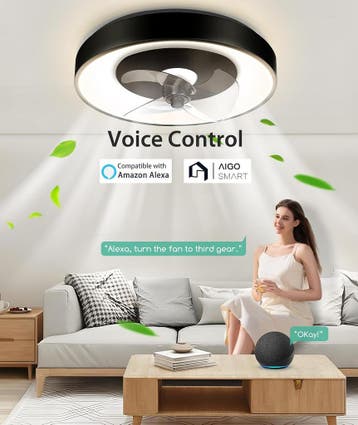 Plafondventilator met verlichting - Plafondlamp met ventilat, Verzenden, Zo goed als nieuw