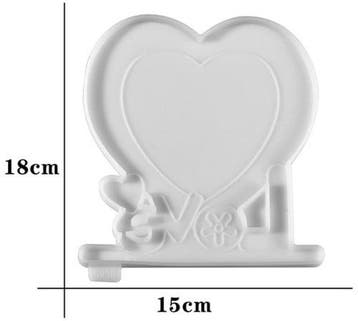 Siliconenmal fotolijstje love met hartje epoxy resin 16 cm, Ophalen of Verzenden, Nieuw