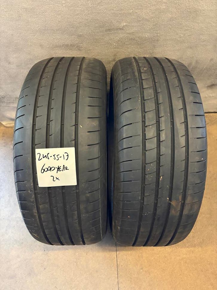 2x Goodyear Eagle F1 Asymmetric 5 - 255/45 R17 - DOT 2223, Auto-onderdelen, Banden en Velgen, 17 inch, Zomerbanden, 255 mm, Personenwagen