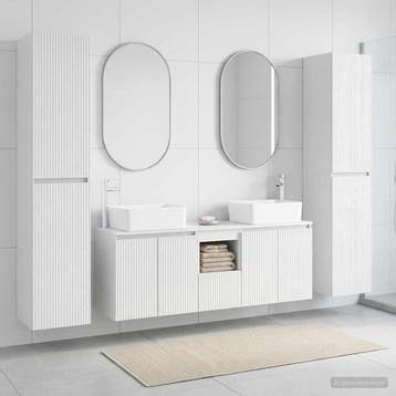 vidaXL Badkamermeubelset 5 st Hoogglans Wit 33 x 34,5 x 160, Huis en Inrichting, Verzenden, Nieuw