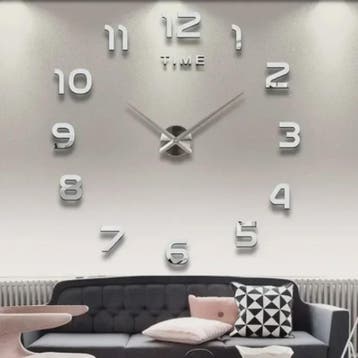 XL Lichtgevende Wandklok Stickers - DIY Klok voor Woonkamer, Verzenden, Nieuw